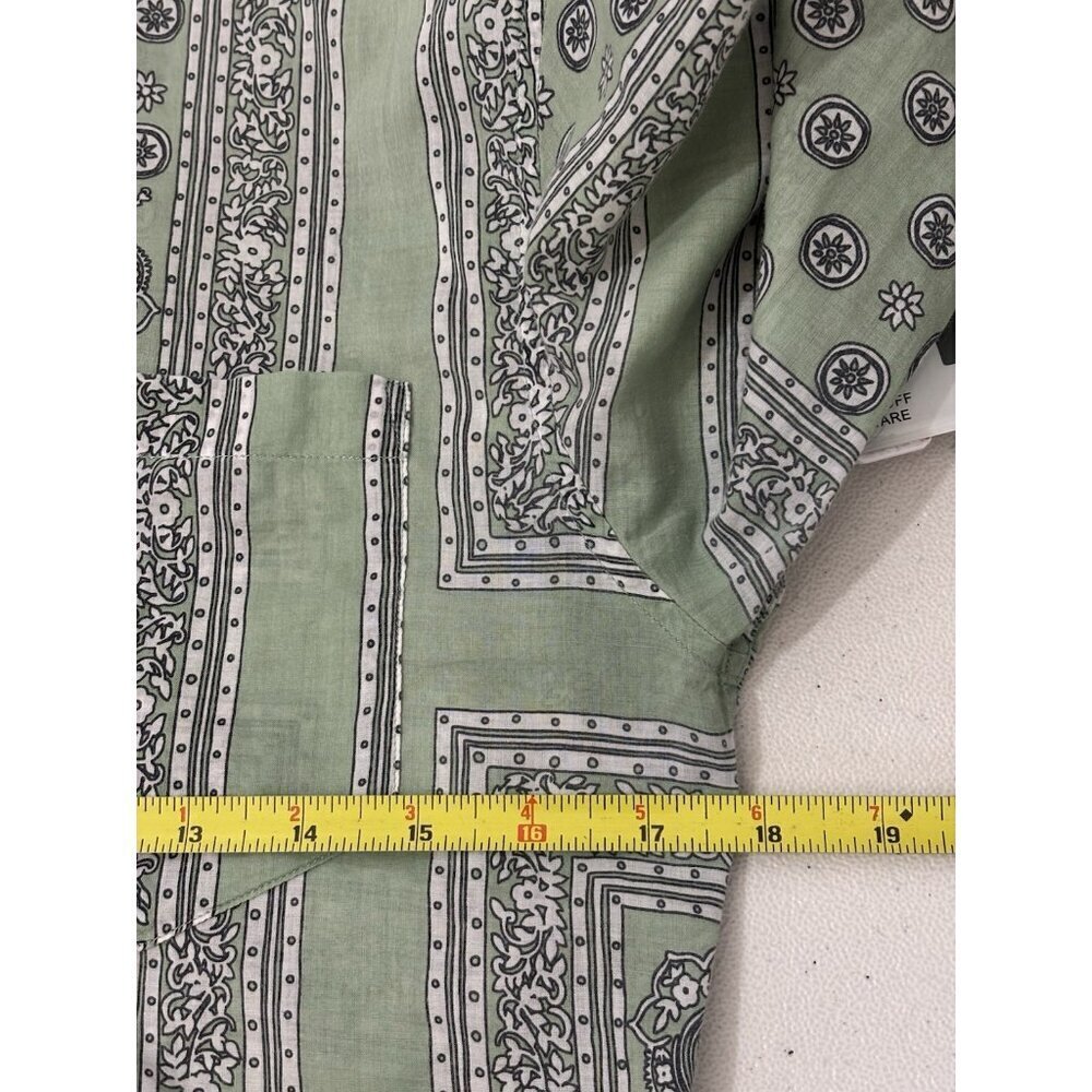 Dolce Gabbana Paisley Bandana Pattern  Long Sleeve Button Up Shirt Size 39 - Picture 10 of 11